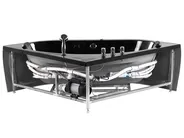 Corner Hot Tub with LED MEVES 1400 x 1400 mm Black_780525