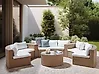 Lounge Set mit Tisch 9-Sitzer SEVERO Polyrattan Beige