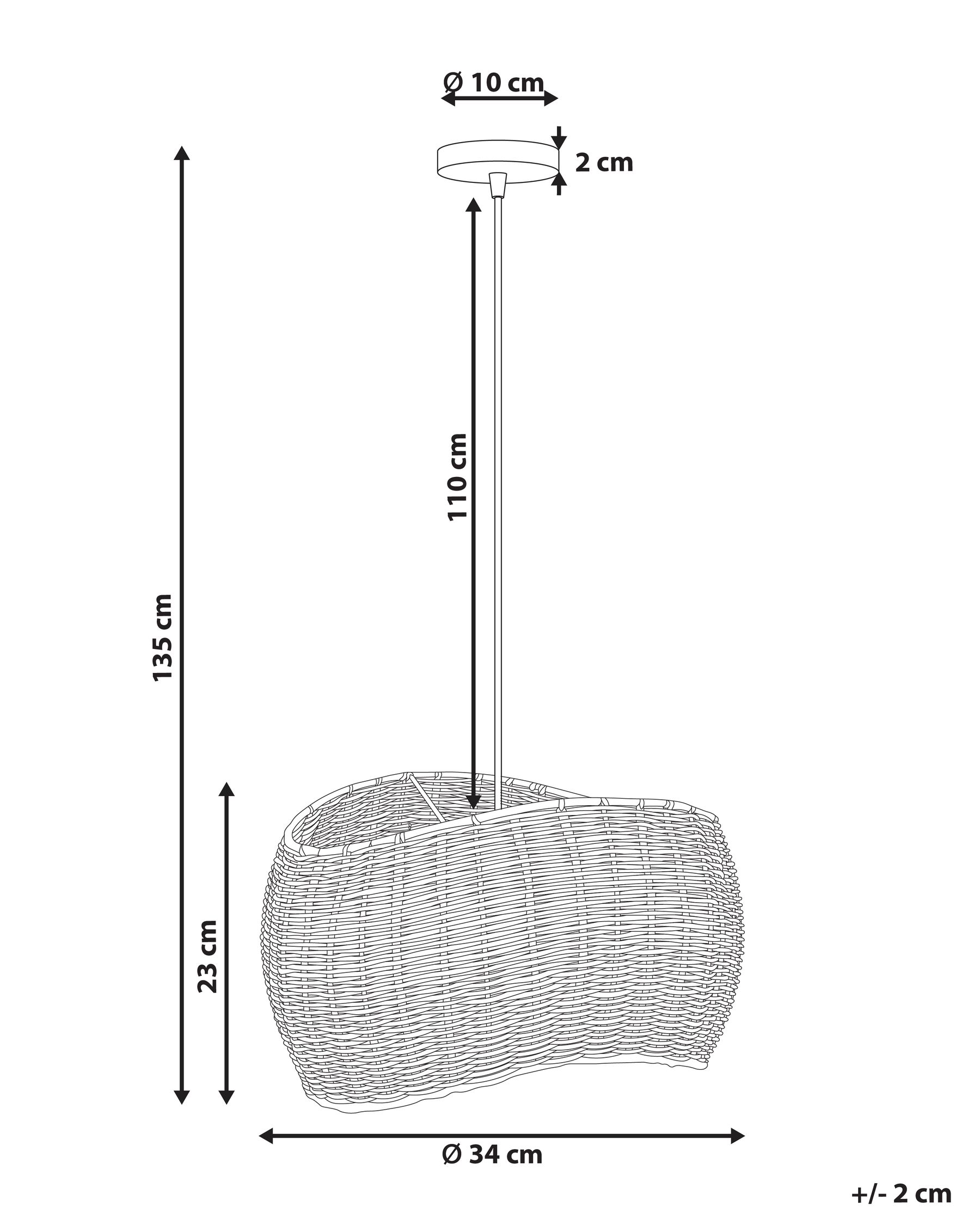Hängeleuchte COAMO Rattan Naturfarben_995914