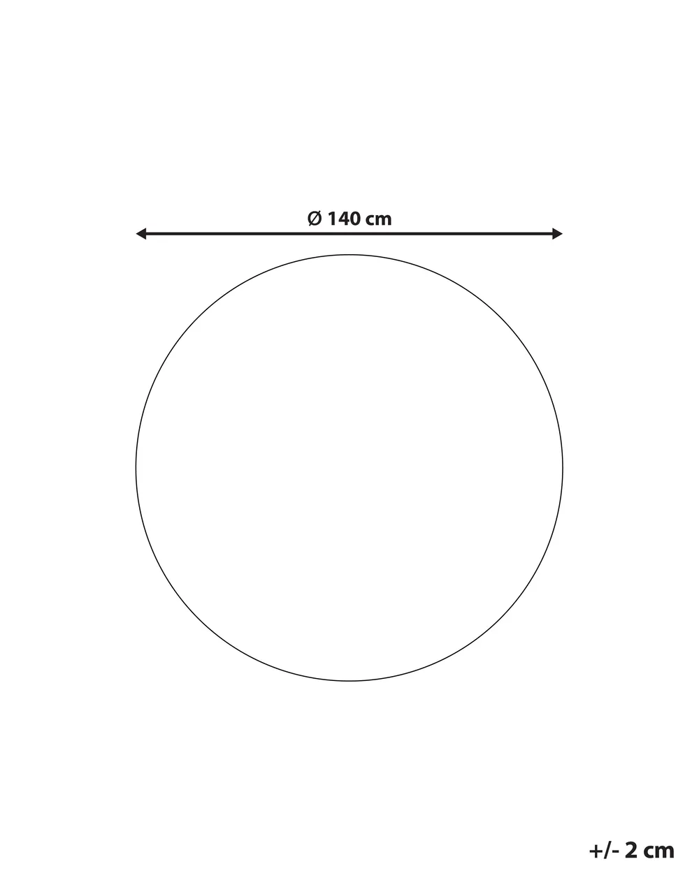 Kinderteppich DURG Beige ø 140 cm Baumwolle_886483