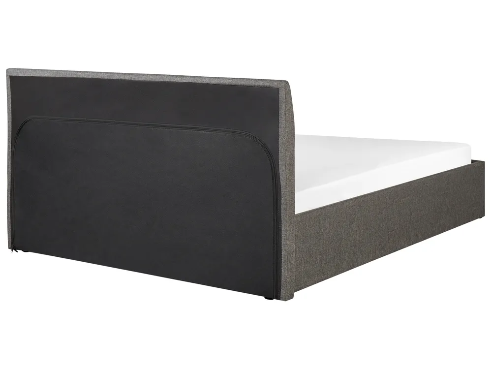 Krevet s prostorom za pohranu ORBEY Sivi 140 x 200 cm_906929