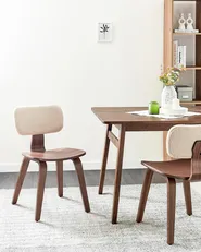 Set of 2 Dining Chairs LUCINDA Wood Dark Brown_949113