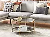 Couchtisch BIRNEY Sicherheitsglas Gold