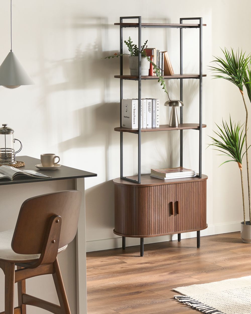 4 Tier Shelving Unit BRADLEY 180 cm Dark Brown