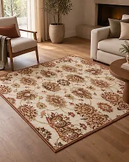 Rug EZINE Beige 200 x 200 cm Wool_1183217