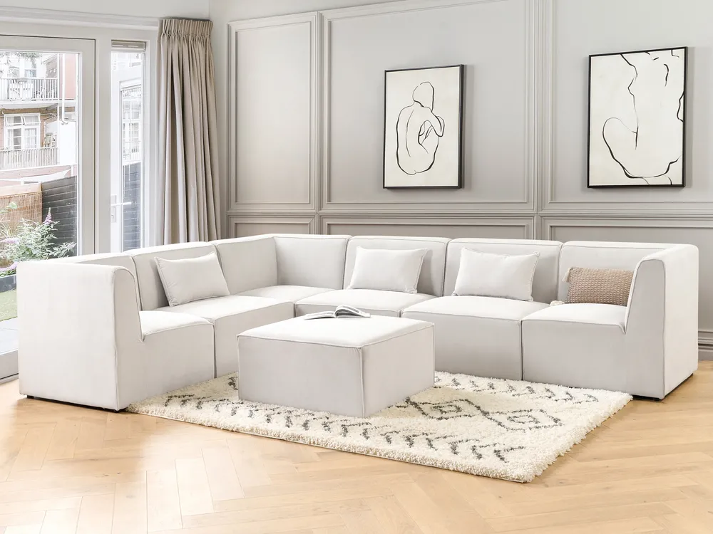 Eckmodul LEMVIG Cord Cremeweiß_876467