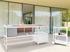 3 Piece Outdoor Kitchen Set with Sink ORTISEI White Metal