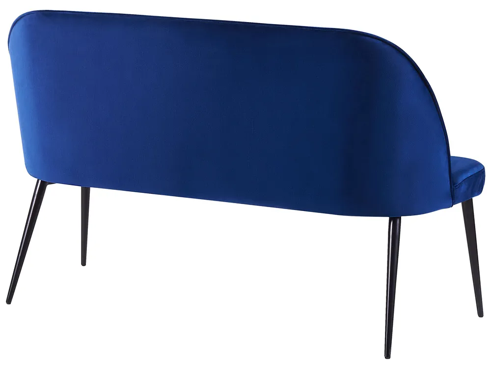 Esszimmerbank 2-Sitzer OSBY Samtstoff Marineblau_793330