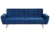 Schlafsofa 3-Sitzer SELNES Samtstoff Marineblau