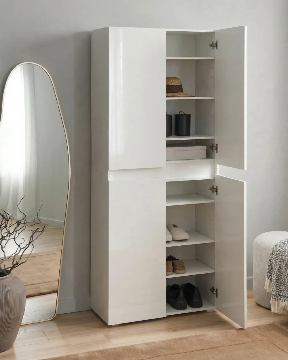 Schuhschrank LETHBRIDGE Weiß