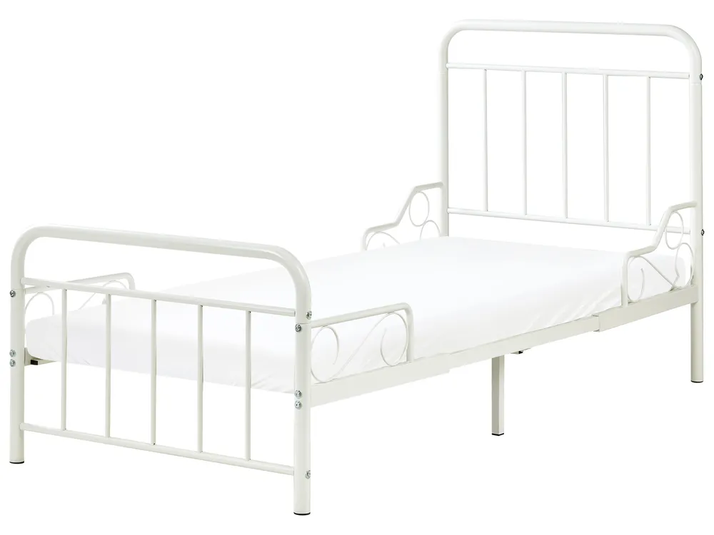 Mitwachsendes Kinderbett Metall ANAIS 90 x 200 cm Cremeweiß_1033417