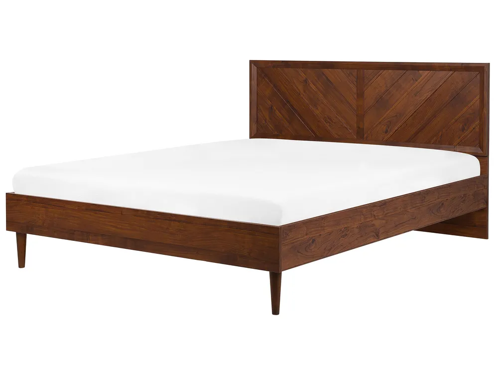 Bett mit LED MIALET 180 x 200 cm Dunkelbraun_772106