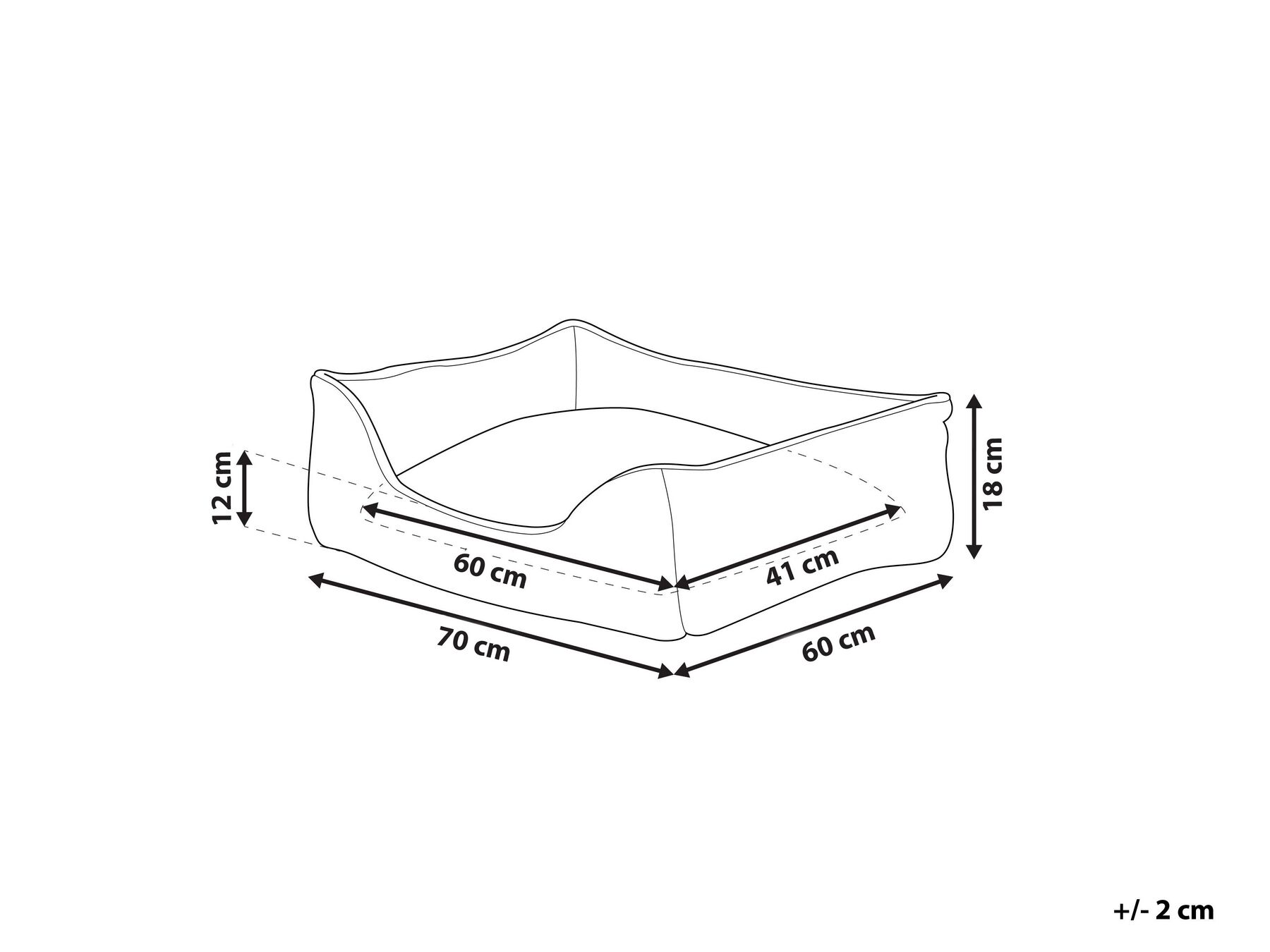 Tierbett IZMIR Samtstoff Blau_826635