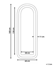Wandspiegel CULAN 60 cm 160 cm Samtstoff Rosa_891944