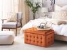 Ottomane mit Stauraum MICHIGAN Samtstoff Orange