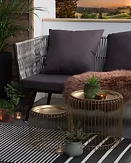 Outdoorteppich HALDIA Schwarz 90 x 180 cm_1176854