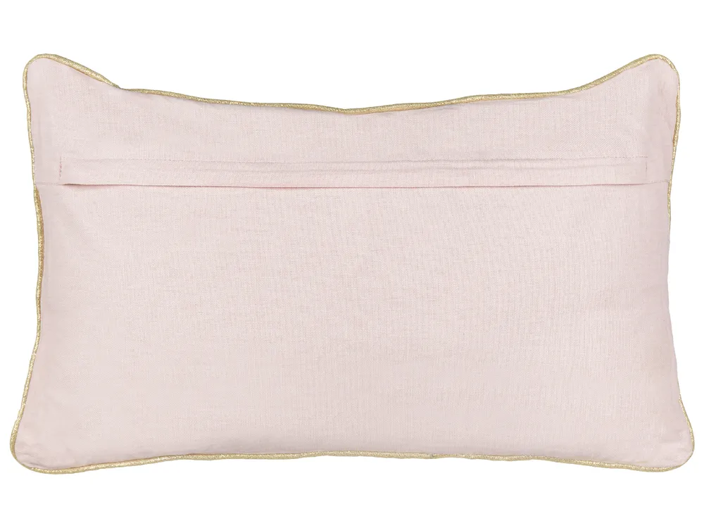 Dekokissen 2er Set ALSOBIA 30 x 50 cm Samtstoff Rosa Weihnachtsmotiv_887574