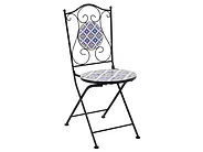 Bistro Set SIPONTO Metall Weiß / Blau_1155717