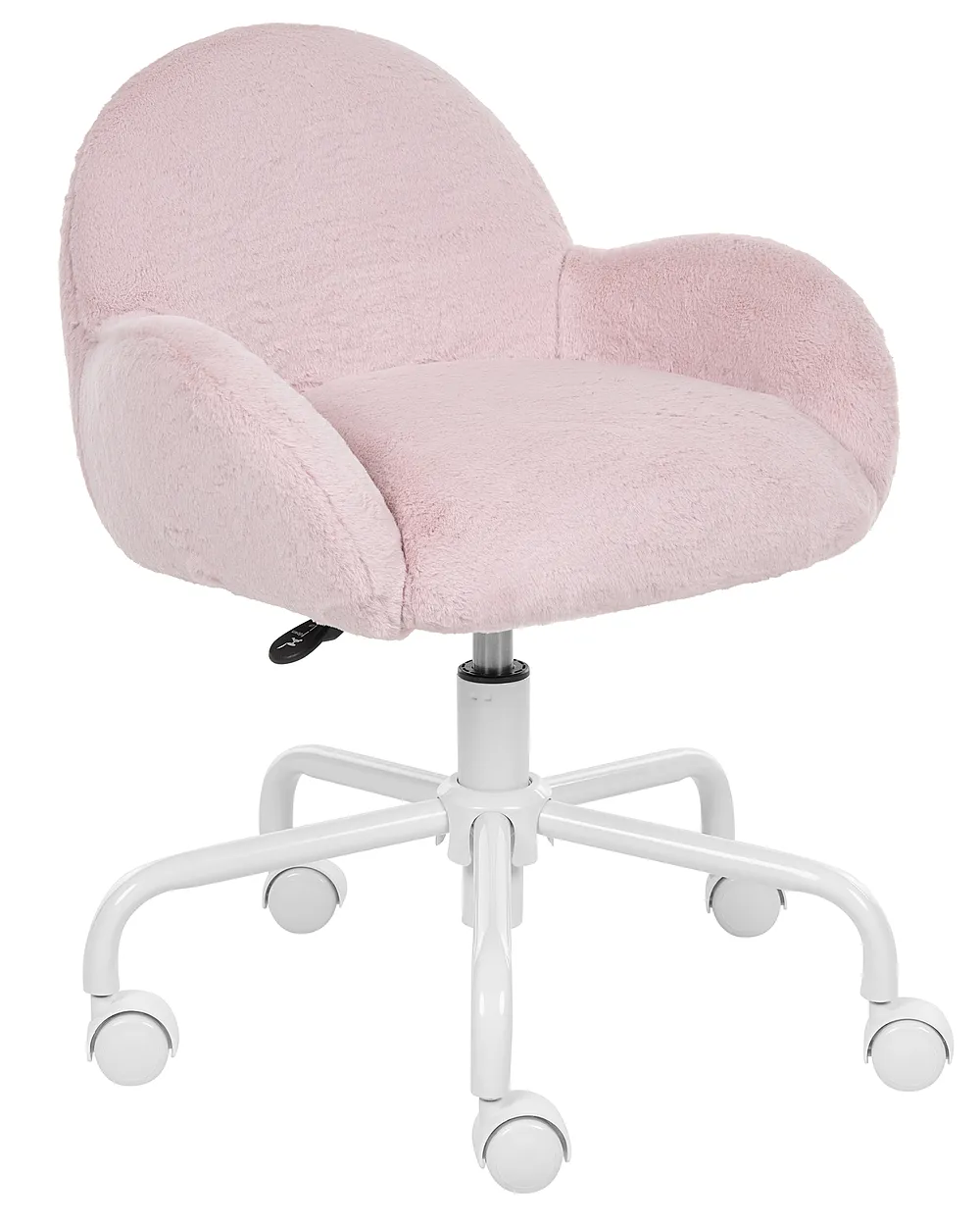 Chaise de bureau JUBBI Fourrure synthétique Rose pastel