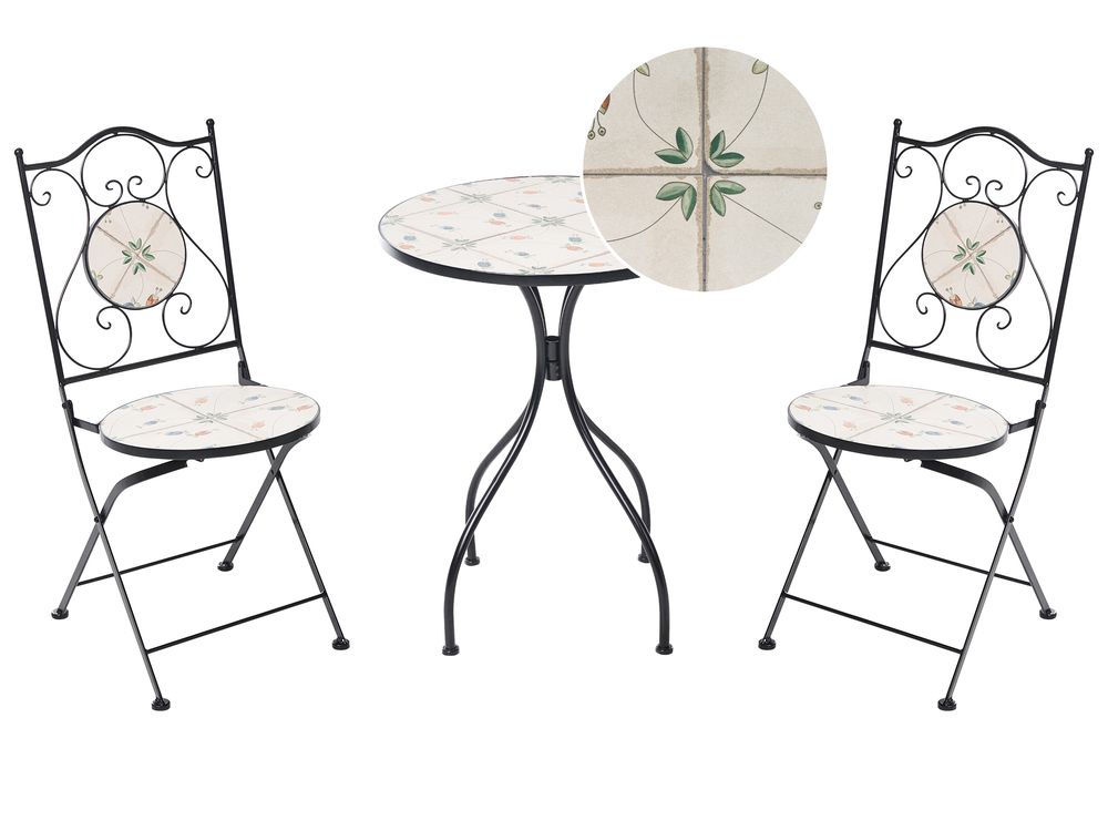 Bistro Set CARONA Metal Black
