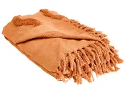 Kuscheldecke KHARI Baumwolle 200 x 200 cm Orange_1067538