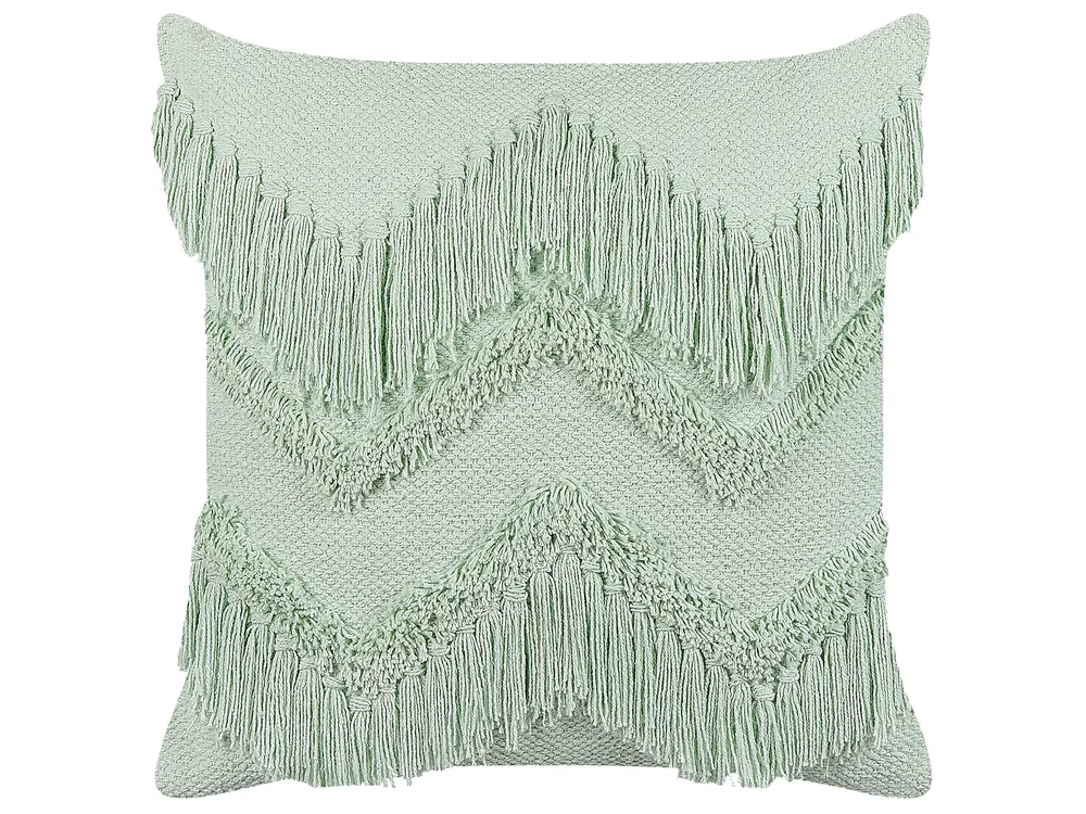 Dekokissen 2er Set BACOPA 45 x 45 cm Baumwolle Grün ZickZack-Muster_839937