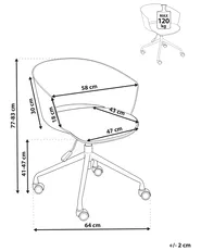 Bürostuhl GLEEFUL Stoff Cremeweiß_1026589