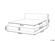 Bett mit Lattenrost Samtstoff FITOU 180 x 200 cm Dunkelblau_809223
