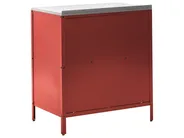 Outdoor-Küche 4er Set mit Spüle VILAMA Rot Metall_1052376