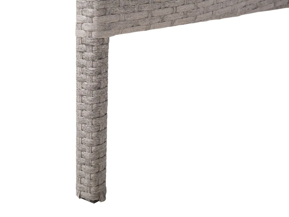 Gartentisch VITERBO 145 cm 80 cm Glas Hellgrau_862753