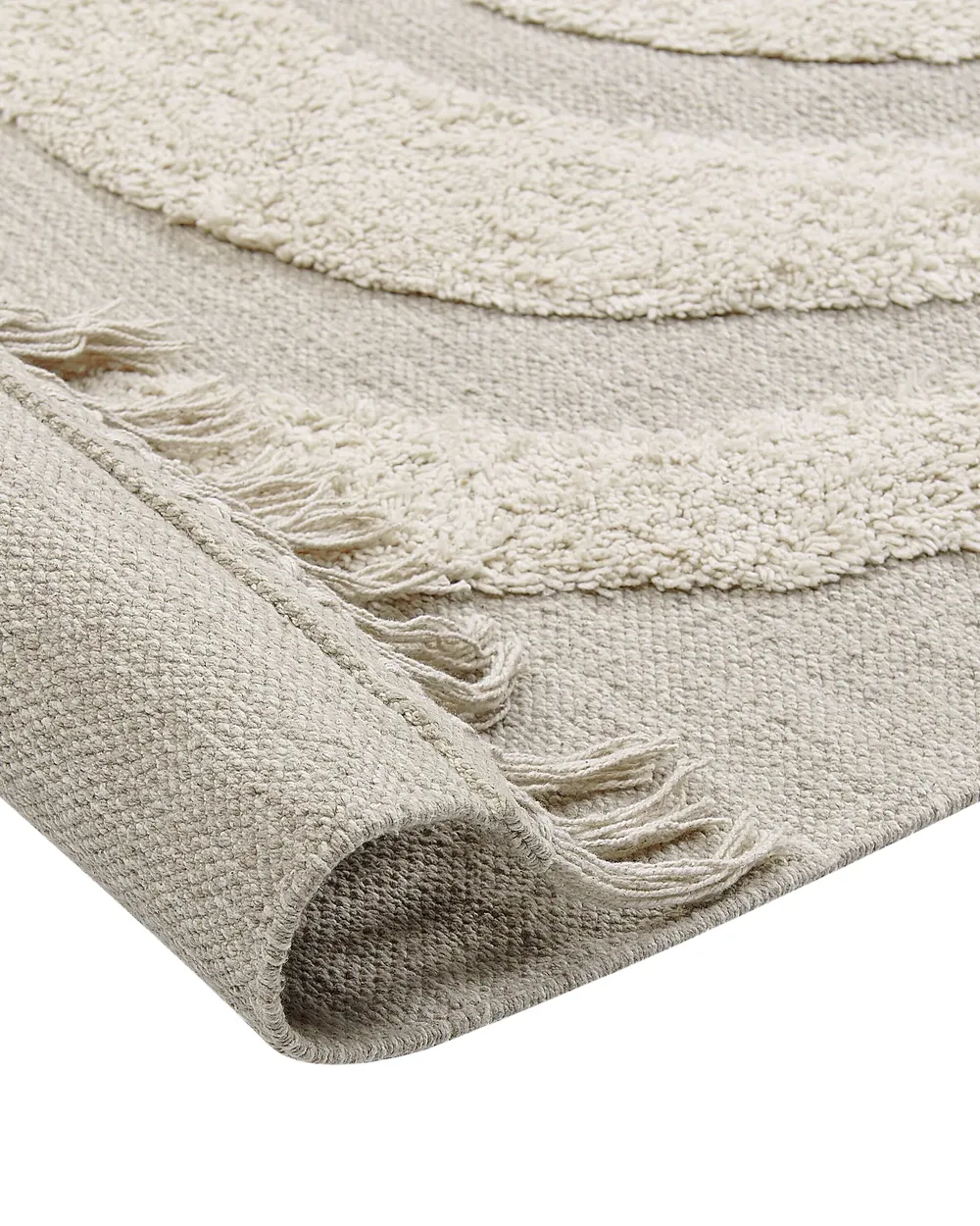 Teppich HAKKARI Hellbeige 80 x 150 cm Baumwolle_837831
