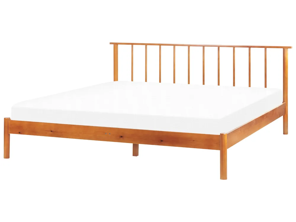 Bed Pine Wood BARRET 180 x 200 cm (EU Super King) Brown_875187