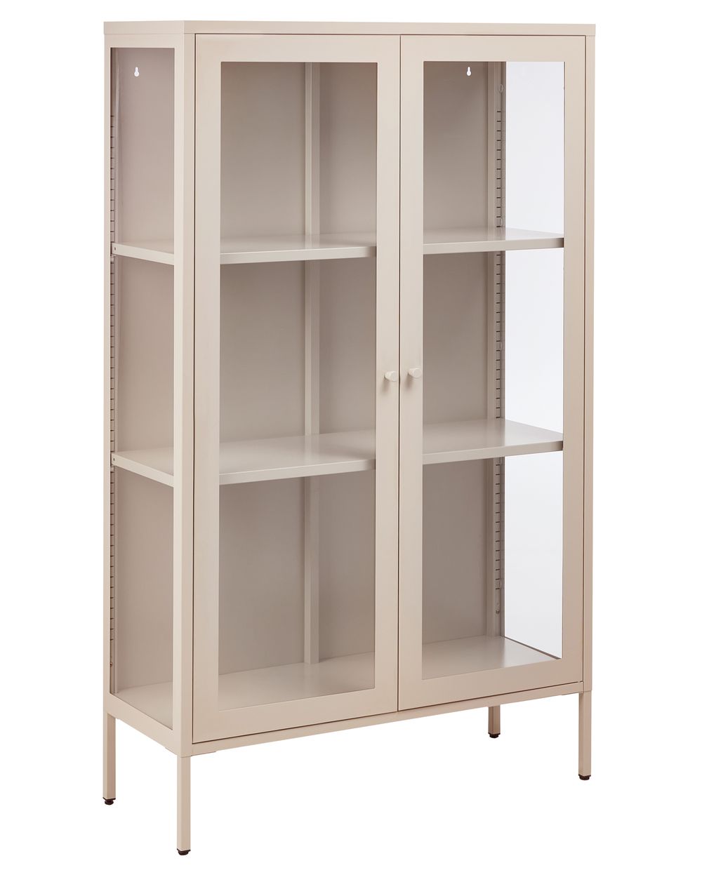 Izložbeni vitrin s vitrom NASH 90 cm Metal bež