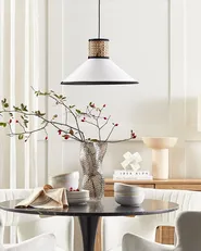 Hängeleuchte MANTUA Rattan Weiß_836998