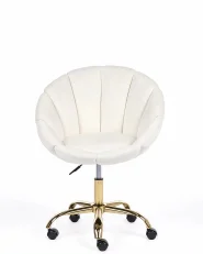 Desk Chair ANNABELLE Velvet Off-White_1154809