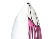 Dekokissen 2er Set MALVA 45 x 45 cm Samtstoff Rosa Blumenmuster_915748