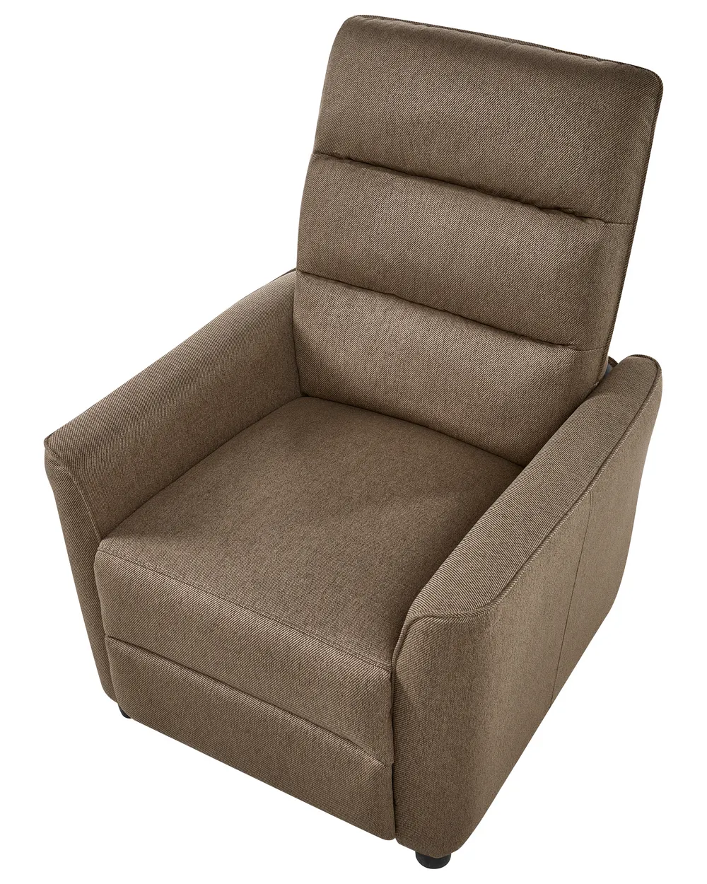 Recliner Chair SANDE with Footrest Fabric Brown_1039065
