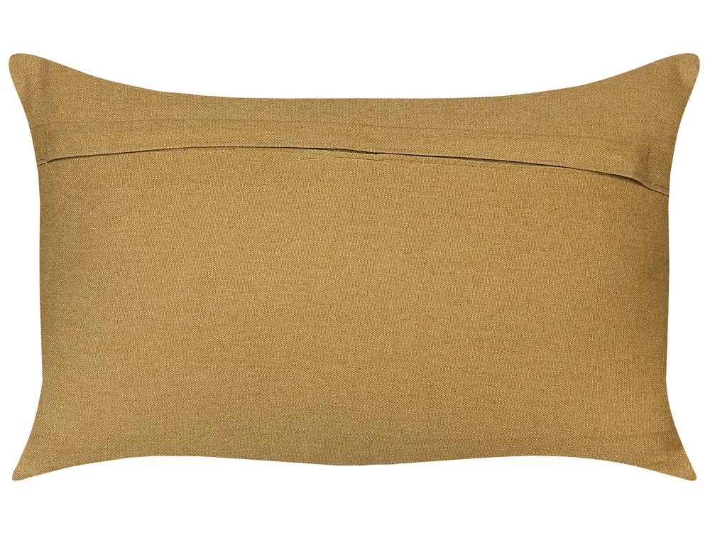 Dekokissen 2er Set GOPI 30 x 50 cm Jute Grün Geometrisches Muster_847600