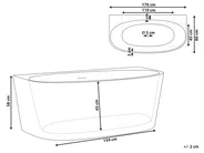 Vorwand-Badewanne PARNAIBA 170 x 80 cm Weiß_1017413