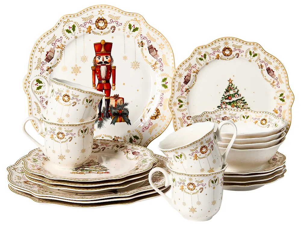 20-Piece Dinnerware Set CARDAMOM Porcelain White