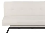Sofa Bed 3 Seater LEEDS Fabric White_923268