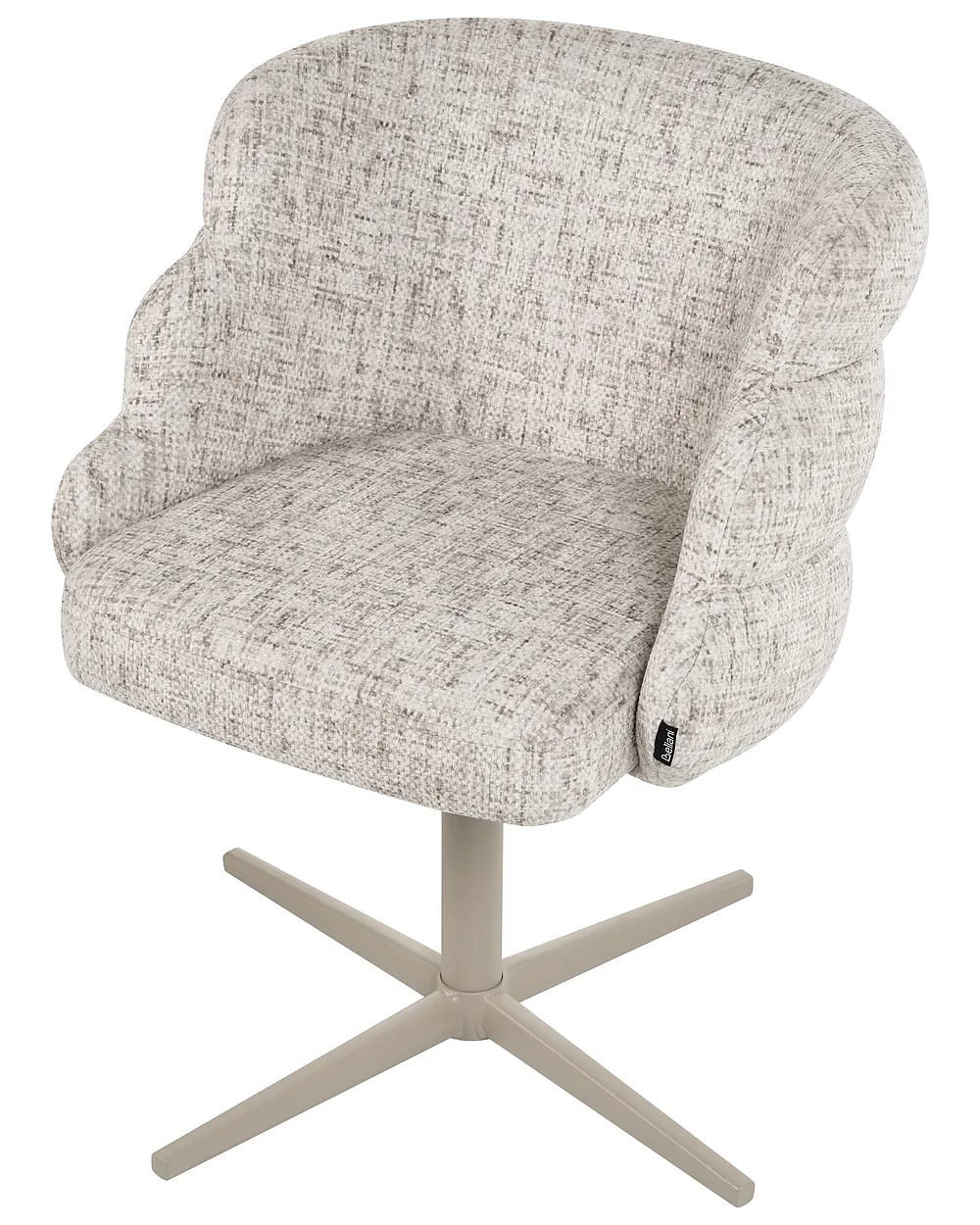 Dining Chair Swivel YOUNGSTOWN Fabric Light Beige_1156543