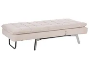 Chaiselongue LOIRET Samtstoff Beige_776201