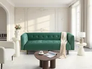 Sofa 3 Seater BYSKE Fabric Green_1019462