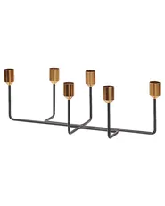 Candle Holder BANGKA 12 cm Metal Black_797722