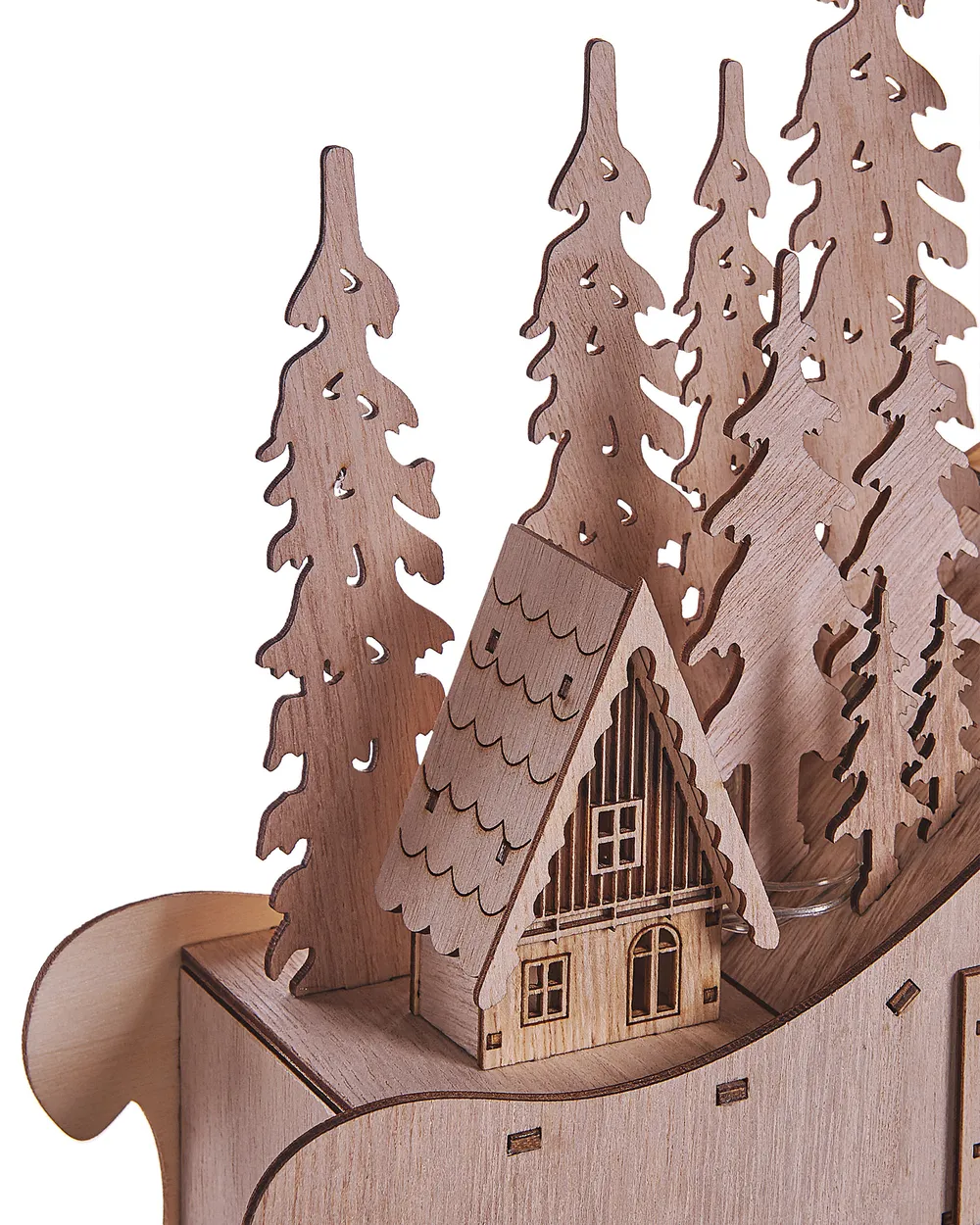 Christmas Decoration LED IMPALA 40 cm Advent Calendar Light Brown_812424