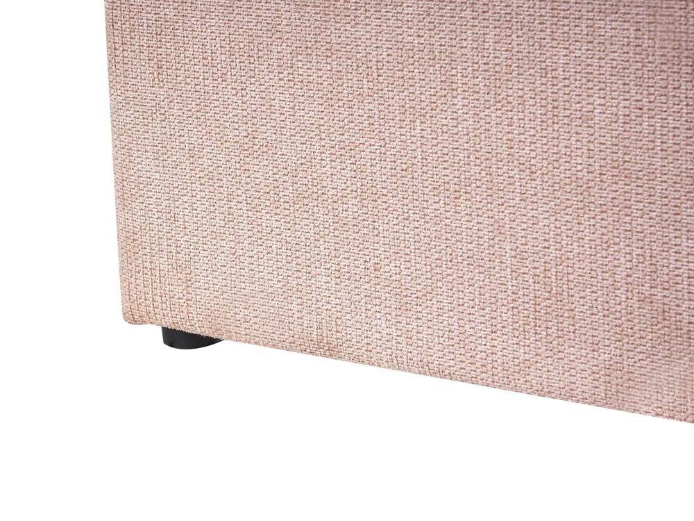 Postelja s prostorom za shranjevanje NANTERRE Blago Pastelno roza 120 x 200 cm_1084574