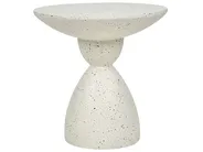 Beistelltisch CAFFI 50 cm 50 cm Terrazzo Optik Cremeweiß_873757