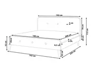 Bed Fabric RENNES 180 x 200 cm (EU Super King) Light Grey_684033