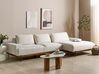Ecksofa 4-Sitzer MARIFERD Stoff Hellbeige linksseitig